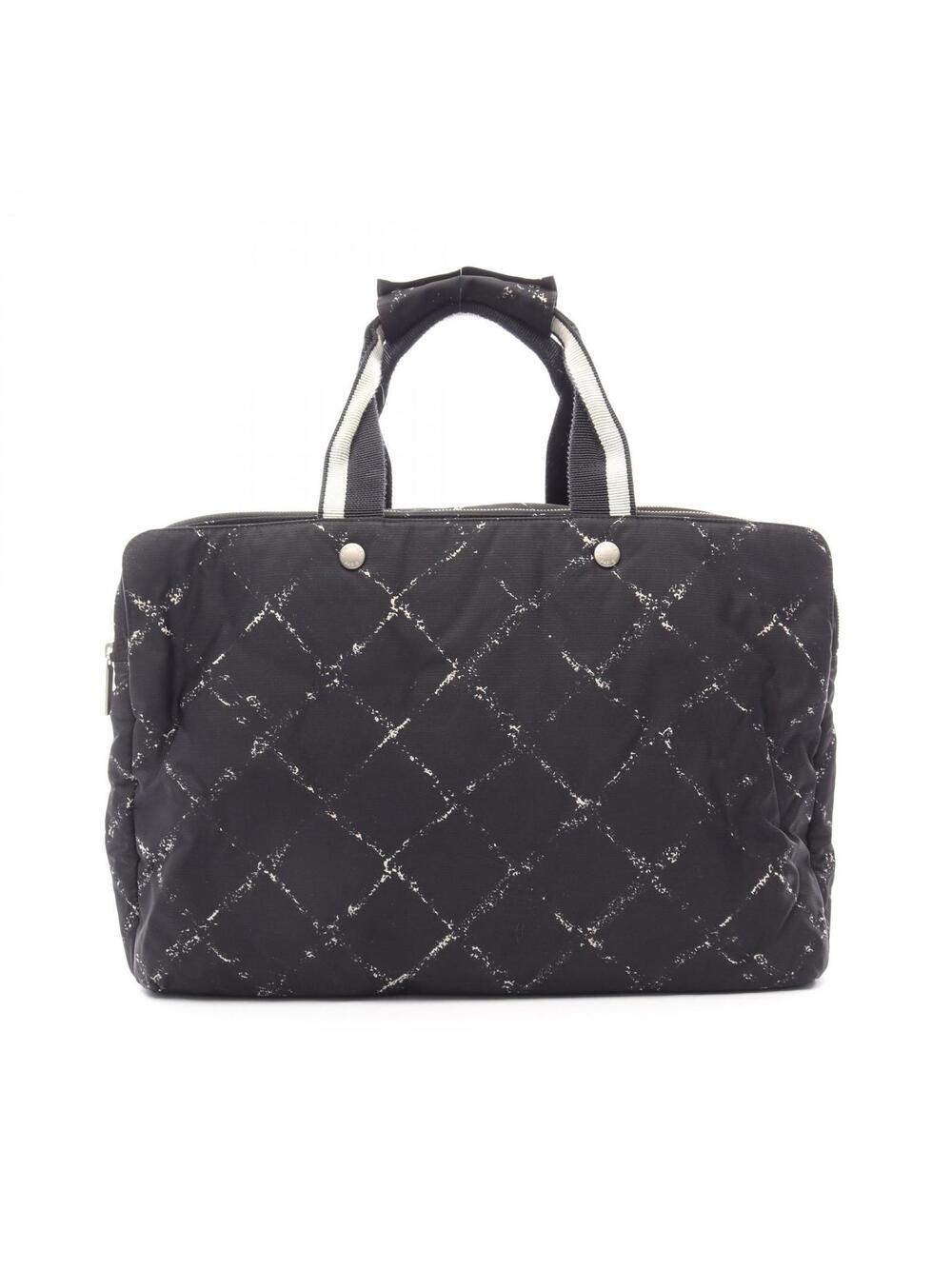 Chanel Old Travel Line Bag Nylon Black #278062C44B